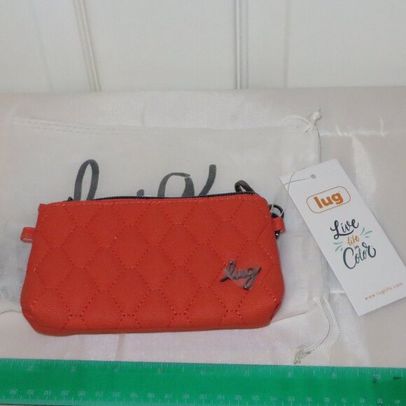 lug Handbags - Papaya Matte Luxe Lug Metro XL ID Pouch